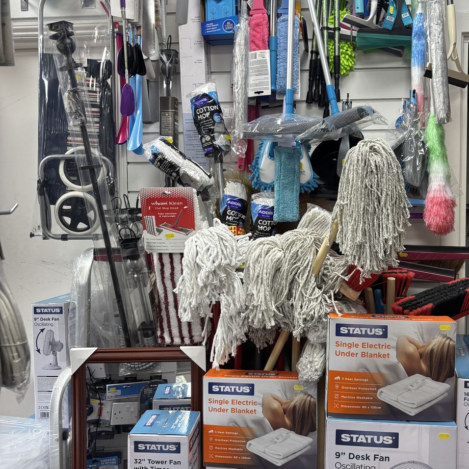 Mops, brooms and cleaning tools