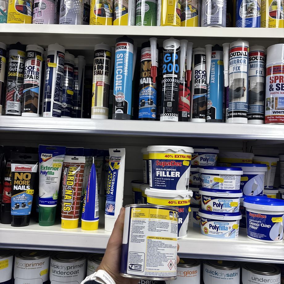 Spray paints, sealants and fillers